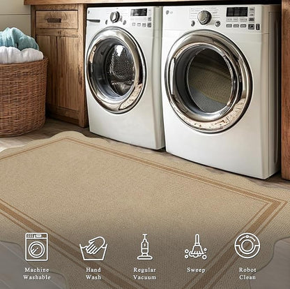 5x7 Scalloped Rug Easy Jute Washable Outdoor Patio Rug - Image 8