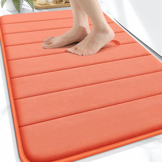 OLANLY Memory Foam Bath Mat 30x20, Super Soft Absorbent Bathroom Rugs, Quick Dry by OLANLY