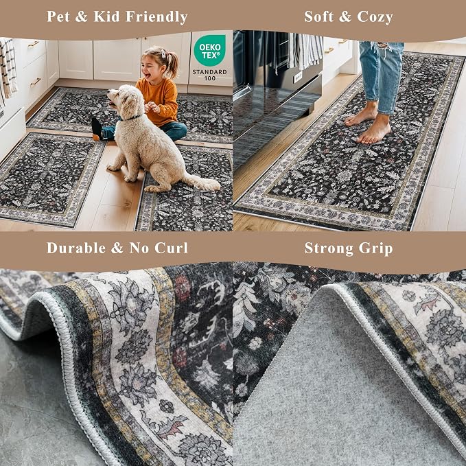 3x6 Kitchen Runner Rug Non Slip Washable - Image 5
