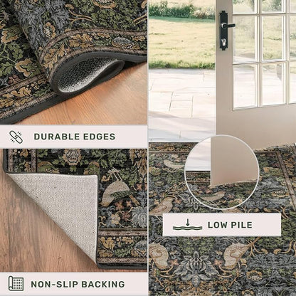 Vintage Green Rug for Extra Large Bedroom - Image 5