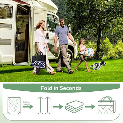 GENIMO Outdoor Rug Waterproof for Patio Decor, Outside Area Mat for Rv - Image 6