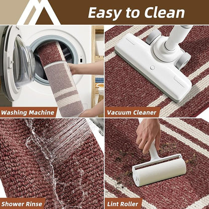 COSY HOMEER Kitchen Rugs Non-Slip 20" x30/20 x48 Inch Thick Polypropylene - Image 7