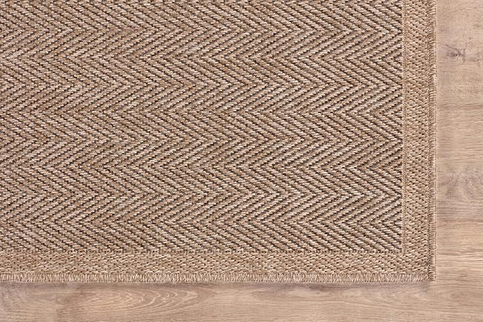 CAMILSON Easy Jute Round Rug 6ft Indoor Outdoor Natural Color Fiber Area Rugs - Image 5