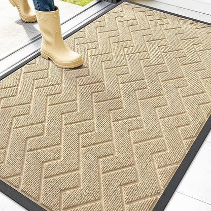 OLANLY Front Door Mat Indoor Outdoor Entrance, Waterproof All-Season, by OLANLY