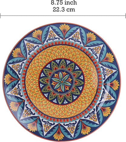 Bico Havana Salad Plates Set of 4, 8.75 Inch Ceramic Dessert Plates - Image 2