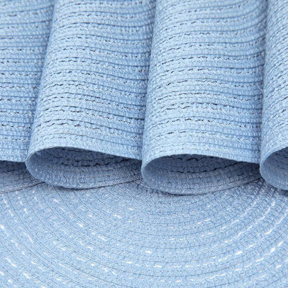 SHACOS Round Braided Placemats Set of 4 Washable 15 inch Round Non Slip Table - Image 4
