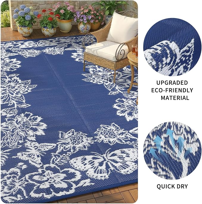 Garvee Outdoor Rugs 9' x 18’ Waterproof Reversible Mats, Large Area Plastic - Image 7