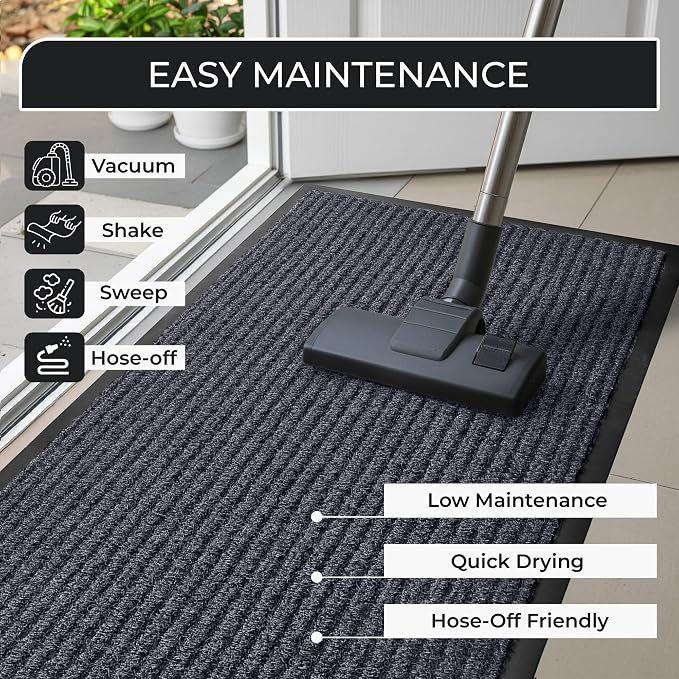 Commercial Door Mat 4'x16' Grey, Heavy Duty Industrial Floor Mat - Image 3