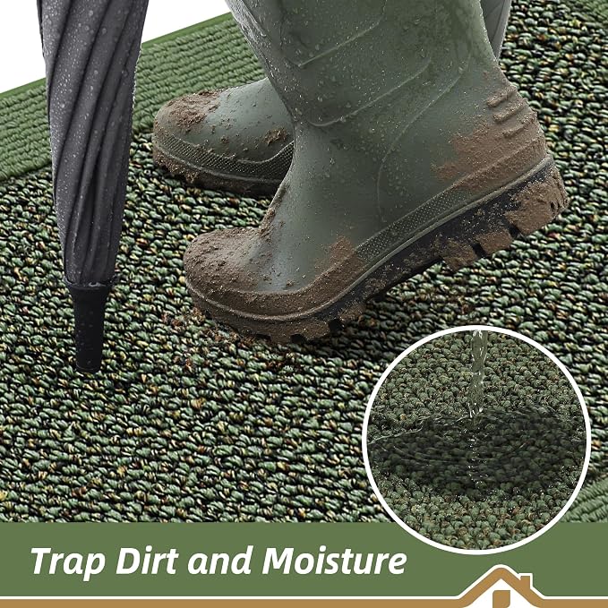 BEQHAUSE Indoor Door Mat 32" x 48", Dirt Trapper Door Mats Non-Slip Entryway - Image 3