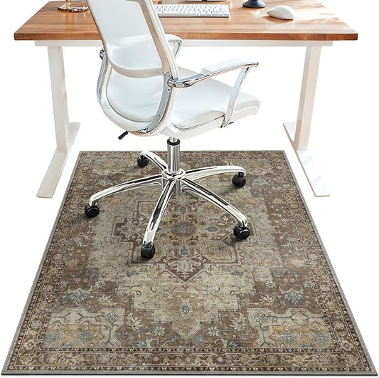 48"x60" Office Chair Mat for Hardwood Tile Floor, Under Desk Carpet Protector by BESBLEE
