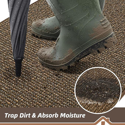 BEQHAUSE Dirt Trapper Door Mat 24" x 36", Non-Slip Washable Doormats Entrance - Image 3