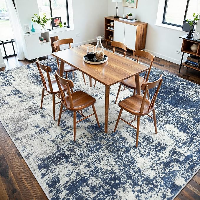 Area Rugs 10x14 Living Room: Large Soft Washable Rug Modern Abstract Anti-Skid - Image 7