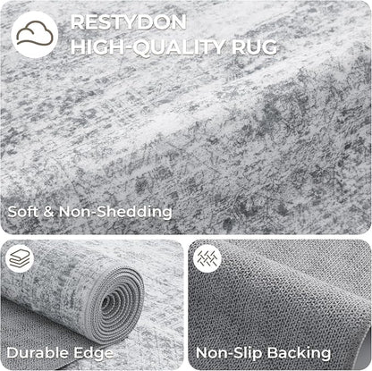 4x8 Rug for Bedroom, Wide Runner Rug for Hallway, Non Slip Washable Runner Rug - Image 7