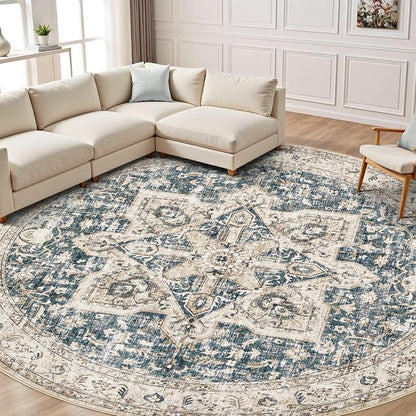 Tortania 8' Round Area Rug Living Room Rugs - Image 8