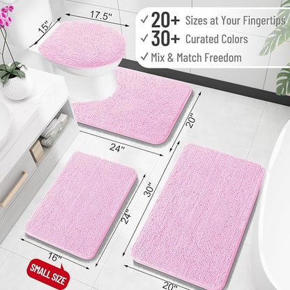 OLANLY Large Bathroom Rugs 59x35, Extra Soft Absorbent Chenille Bath Rugs - Image 2