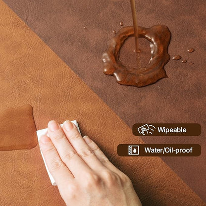 Placemats Set of 6, DOLOPL Reversible Dual-Color Faux Leather Place Mats - Image 6