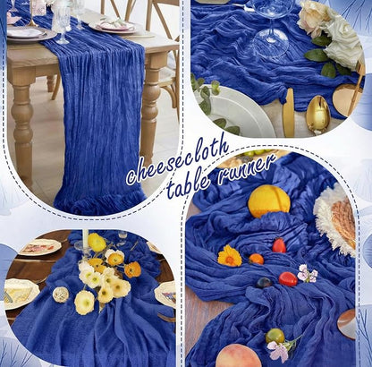 8 Packs Cheesecloth Table Runner 10FT Long Boho Gauze Fabric Table Runner - Image 5