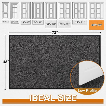 Mibao Super Absorbent Front Door Mat, Non-Slip Washable Indoor Doormats - Image 2