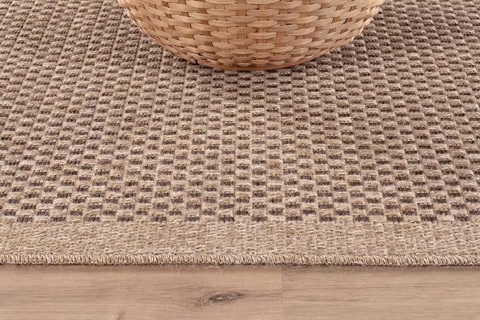 CAMILSON Easy Jute Rug 6x9, Indoor Outdoor Natural Color Fiber Area Rugs - Image 4