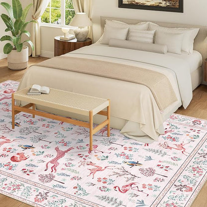 DUKINO 6x9 Rug, Washable Animal Living Room Rug - Image 4