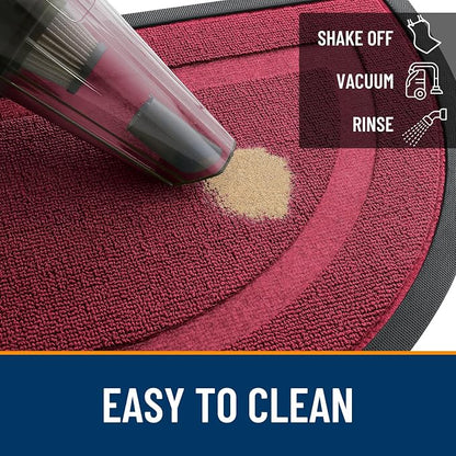 OLANLY Half Circle Door Mat Indoor Outdoor Entrance Welcome, Waterproof - Image 5
