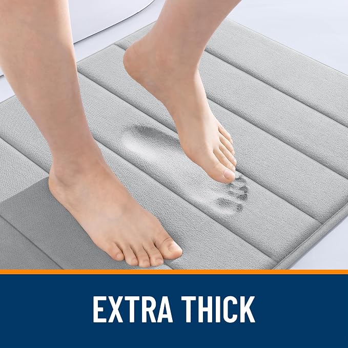 OLANLY Memory Foam Long Bathroom Rugs Runner 59x24, Super Soft Absorbent Bath - Image 6
