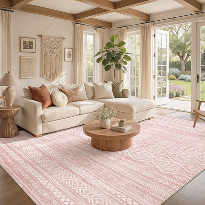 Nakagishi Area Rug Living Room Rugs: 9x12 Large Soft Machine Washable Boho - Image 2