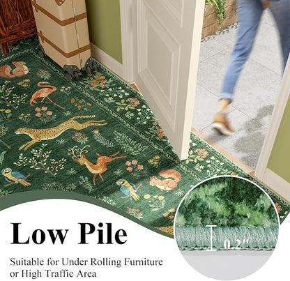 DUKINO 6x9 Rug, Washable Animal Living Room Rug - Image 8