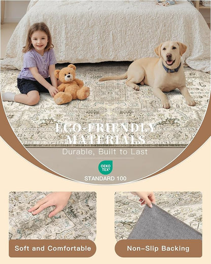 Madane Washable Rug 8x10 Area Rugs - Image 5
