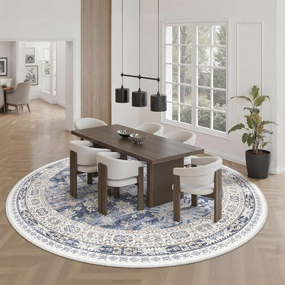 zesthome 8ft Round Rugs for Living Room, Non-Slip Washable Round Area Rugs - Image 9