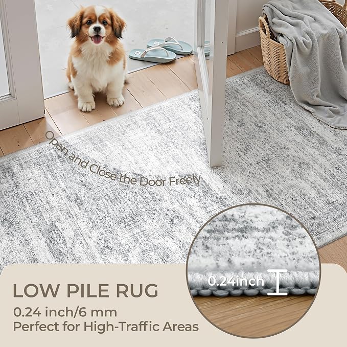 2x7 Runner Rug Non Slip, Thin Entryway Washable Rug - Image 6
