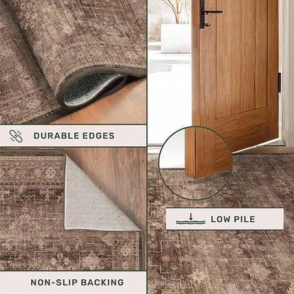 Boho Washable 2x8 Long Rugs for Hallway, Non Skid Front Door Runner Indoor - Image 5