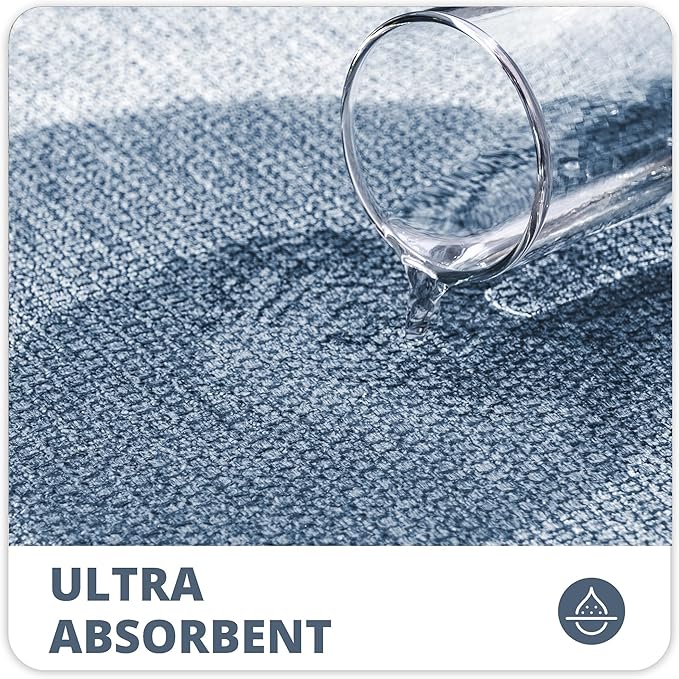 Bosap Bath Mat, Ultra Thin Bathroom Rugs, Rubber Bath Mats - Image 3