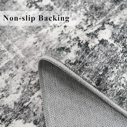 2x8 Washable Hallway Runner Rug: Abstract Stain Resistant Kitchen Rugs - Image 3