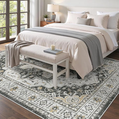 Madane 5x7 Area Rugs for Living Room, Stain Resistant Washable Rug, Non-Slip - Image 2