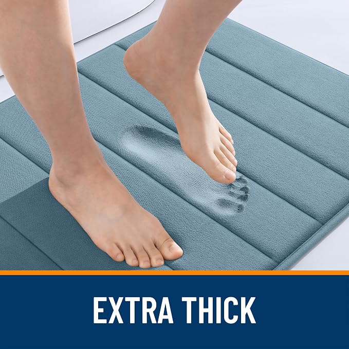 OLANLY Memory Foam Toilet Rugs U Shaped 24x20, Super Soft Absorbent Contour - Image 7