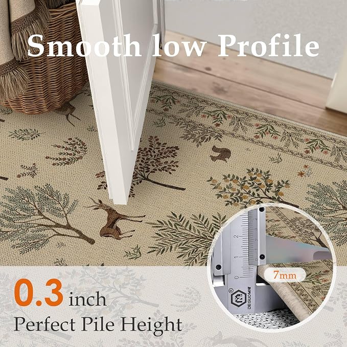 HUGEAR 8x10 Jute Outdoor Indoor Rug Washable Linen Textured Weave High Traffic - Image 7