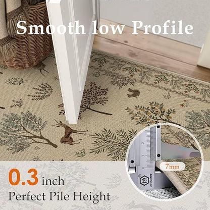 HUGEAR 8x10 Jute Outdoor Indoor Rug Washable Linen Textured Weave High Traffic - Image 7