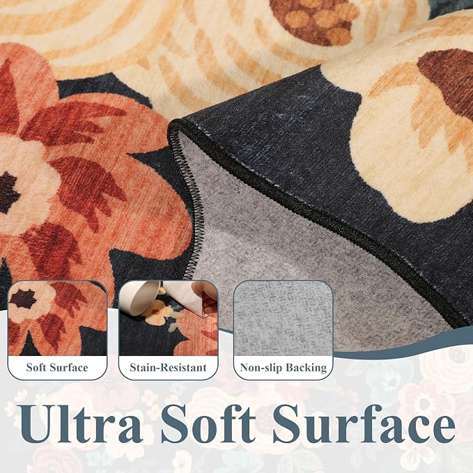 DUKINO 2x10 Runner Rug for Hallway, Washable Kitchen Rug - Image 8