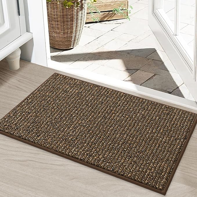 BEQHAUSE Dirt Trapper Door Mat 20" x 32", Non-Slip Washable Doormats Entrance by BEQHAUSE