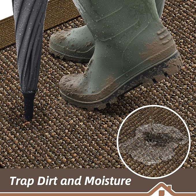 BEQHAUSE Indoor Door Mat 24" x 36", Dirt Trapper Door Mats Non-Slip Entryway - Image 3