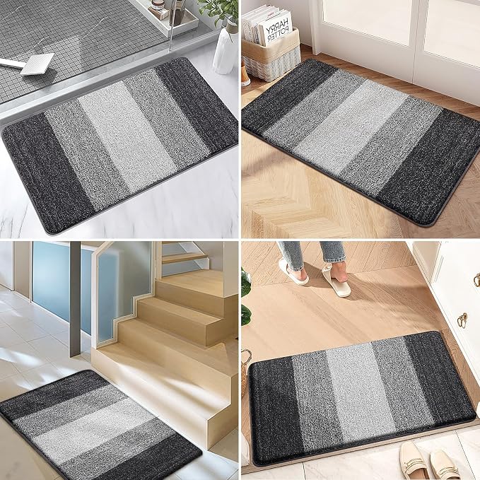 Kitinjoy Indoor Outdoor Door Mat, 70x35 Non-Slip Absorbent Dirt Trapper - Image 6