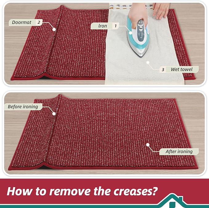 BEQHAUSE Dirt Trapper Door Mat 24" x 60", Non-Slip Washable Doormats Entrance - Image 9