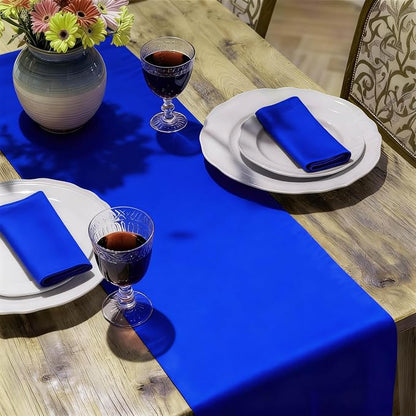 MEANMOY Royal Blue Table Runner 90 Inches Long Waterproof Table Runners | - Image 6