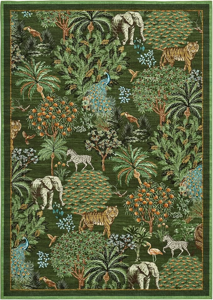 GarveeHome Jungle Rug 2x3 Animal Print Rugs Non Slip Washable Front Door Rug - Image 4