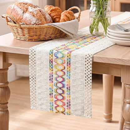 Artoid Mode Colorful Farmhouse Rustic Table Runner 12x48 Inch | Holiday Hollow by ArtoidMode