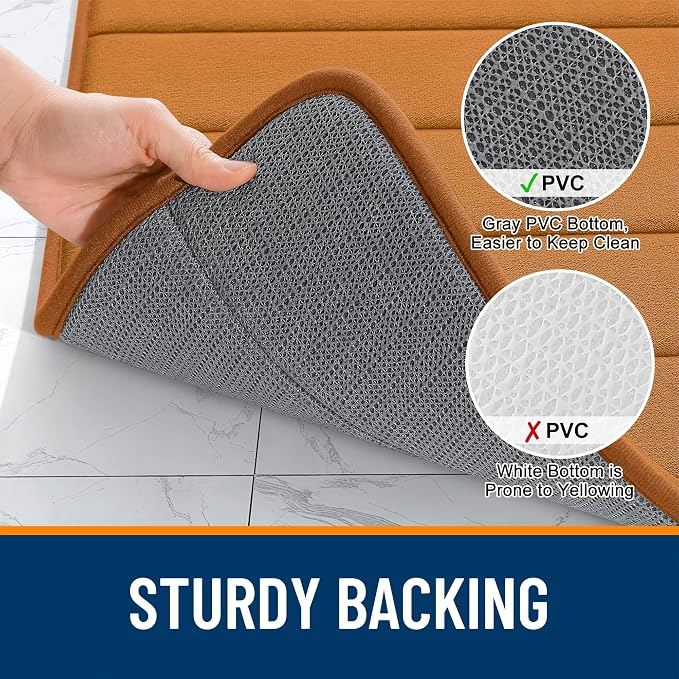 OLANLY Memory Foam Bath Mat 40x24, Super Soft Absorbent Bathroom Rugs, Quick Dry - Image 7