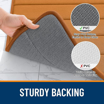 OLANLY Memory Foam Bath Mat 40x24, Super Soft Absorbent Bathroom Rugs, Quick Dry - Image 7