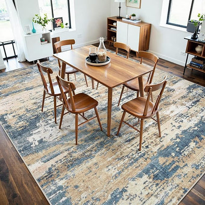 Area Rugs 10x14 Living Room: Large Soft Washable Rug Modern Abstract Anti-Skid - Image 7