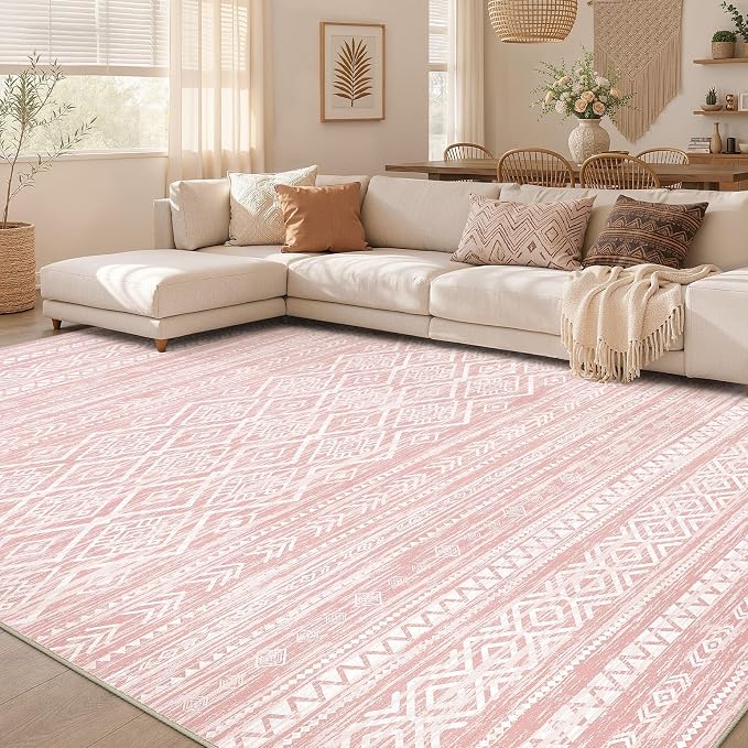 Nakagishi Area Rug Living Room Rugs: 10x12 Large Soft Machine Washable Boho - Image 7